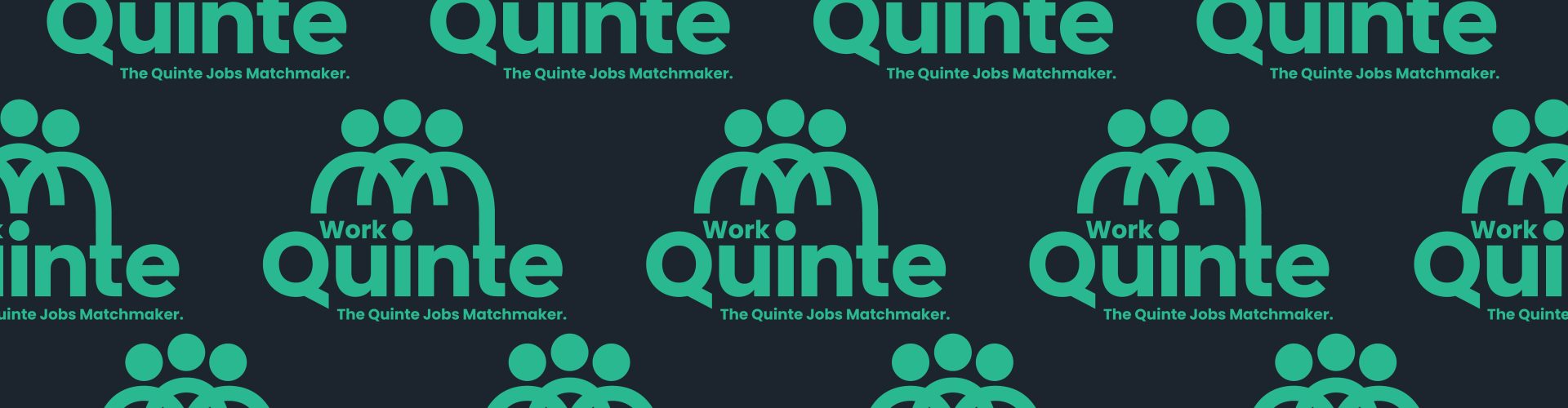 Black background with Teal Work in Quinte logo and The Quinte Jobs Matchmaker tagline.