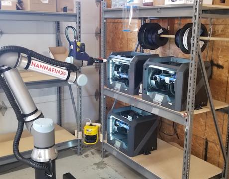 Hannafin robot arm at work