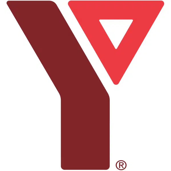 A stylized letter "Y" in dark red with a red triangle framing a white triangle in the upper right corner; a registered trademark symbol appears at the bottom right.