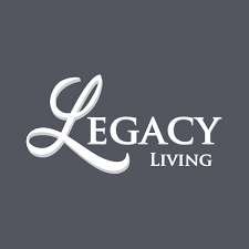 Legacy Living logo on a dark gray background with "Legacy" in large script font and "Living" in smaller capital letters underneath.
